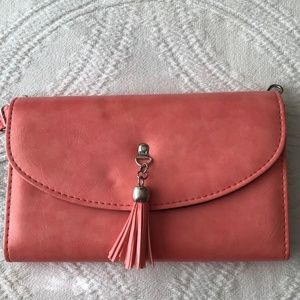 Bag / clutch / crossbody / shoulder / in fuchsia - dusty pink.  NWOT